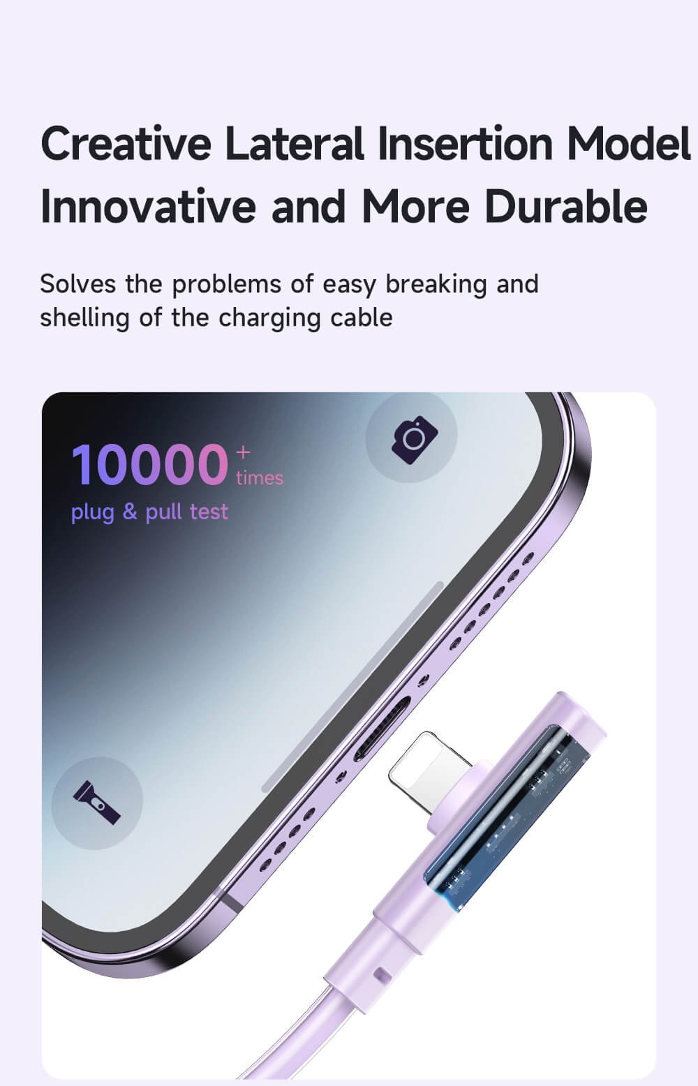 90 Degree Lightning Cable Flat Right Angle