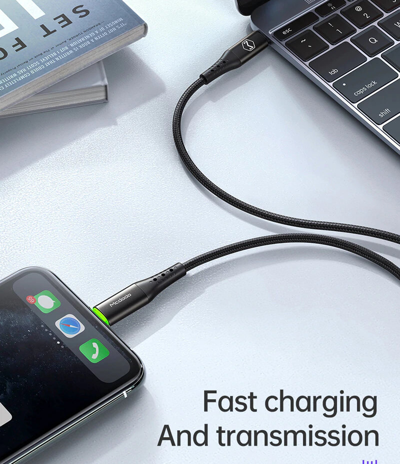 36W USB-C to Lightning Auto Power Off Cable